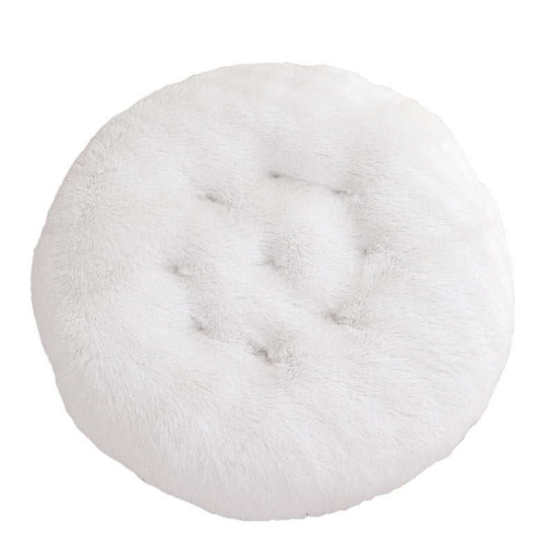 Round Plush Pet Mat Warm Soft Sleeping Bed