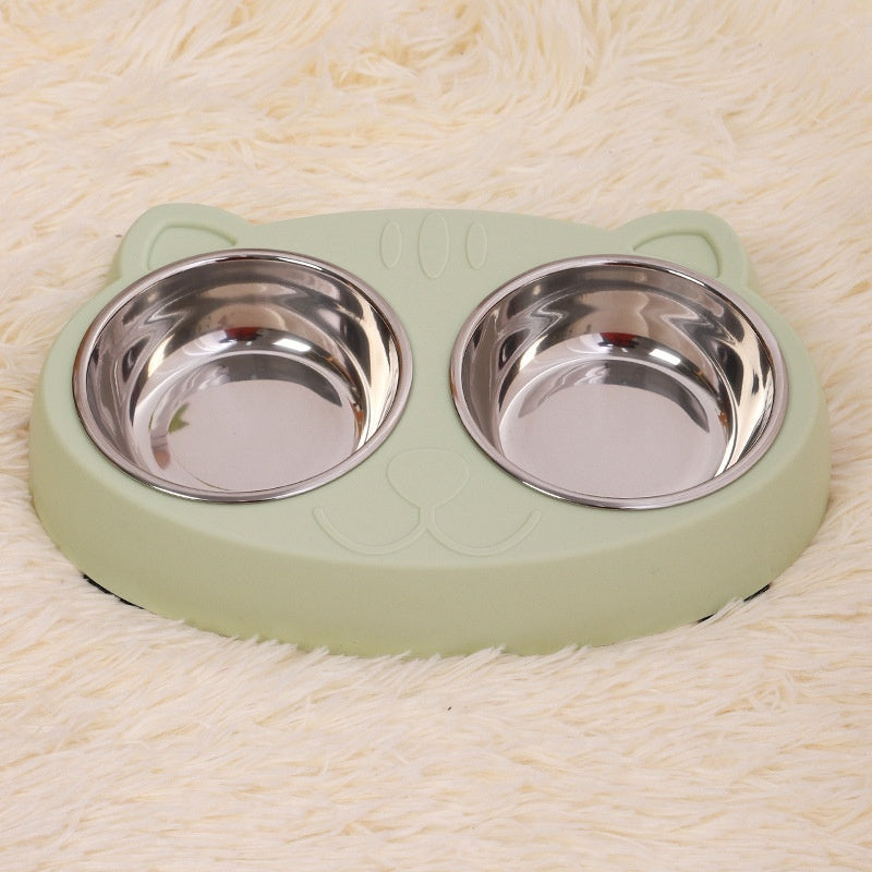 Pet Drinking Water And Food Bowl Rice Dish
