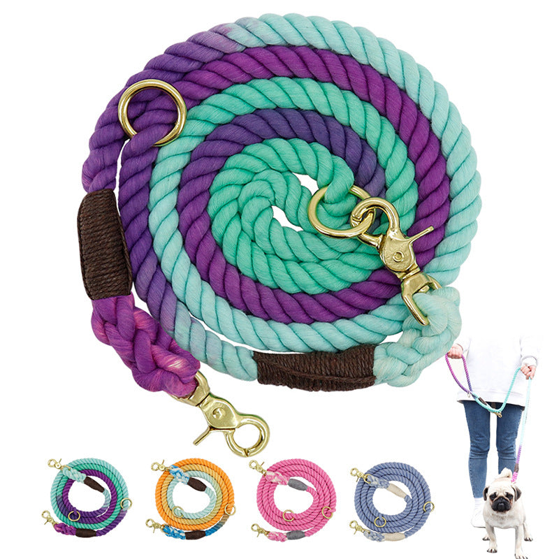 Multi-Color Cotton Pet Leash Durable Long Walking Lead