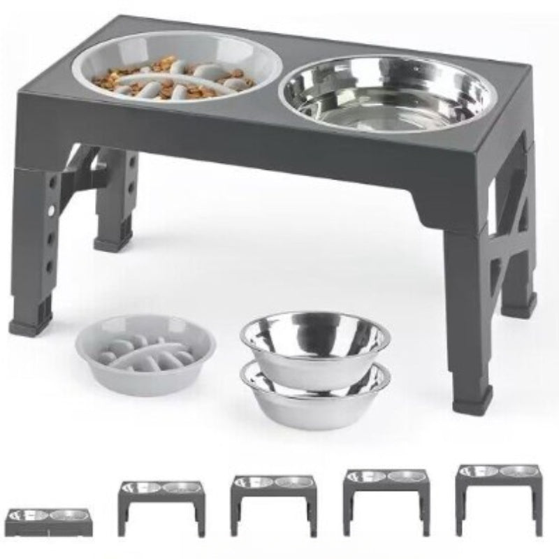 Elevated Pet Feeding Bowl With Neck Protection Anti Tumble Design