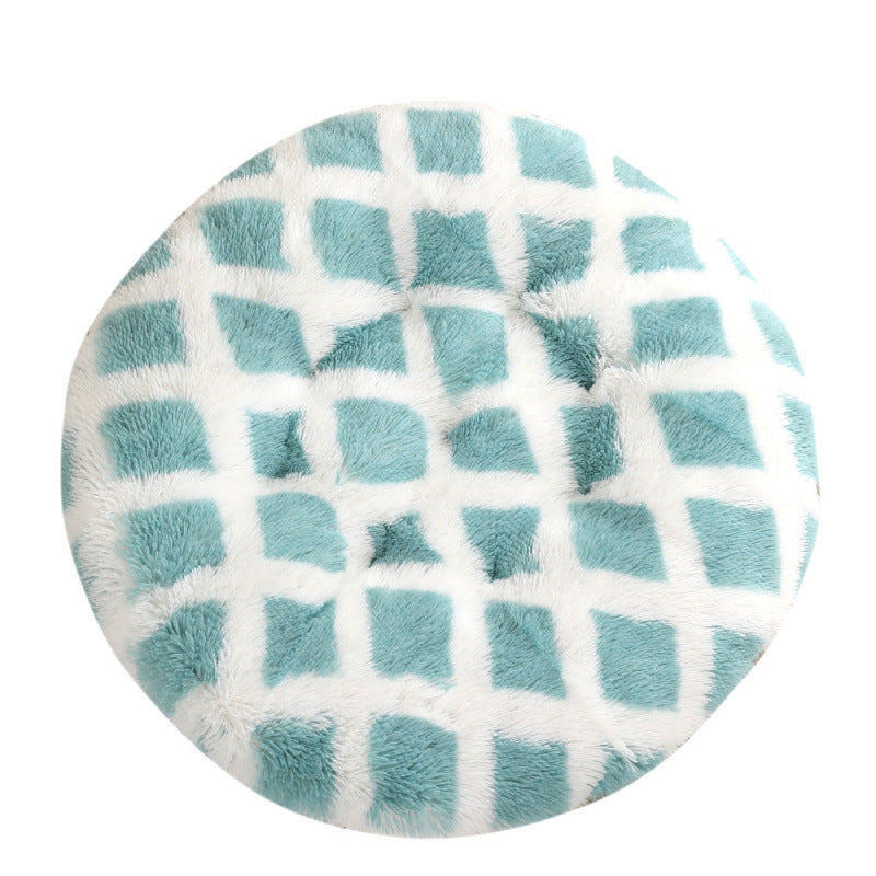 Round Plush Pet Mat Warm Soft Sleeping Bed