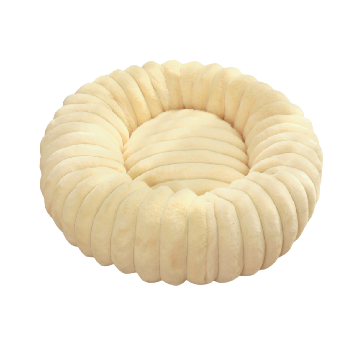 Plush Round Pet Bed Soft Warm Cushion Nest For Winter