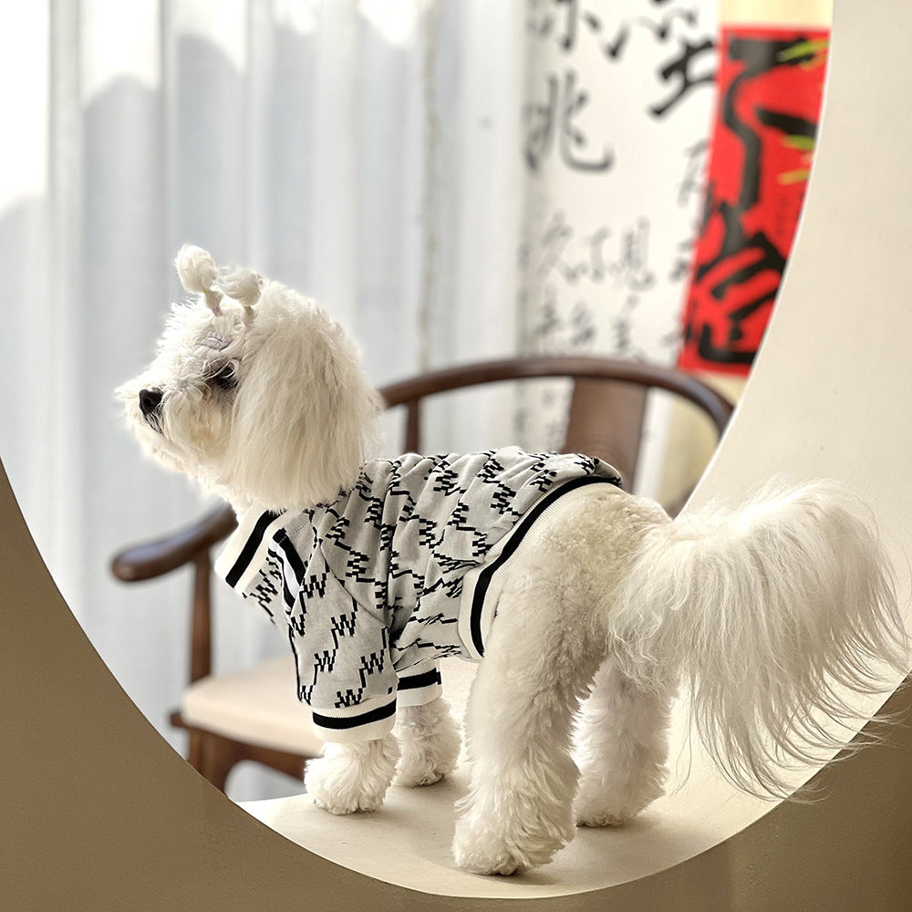 Autumn Winter Pet Jacket Zippered Warm Coat
