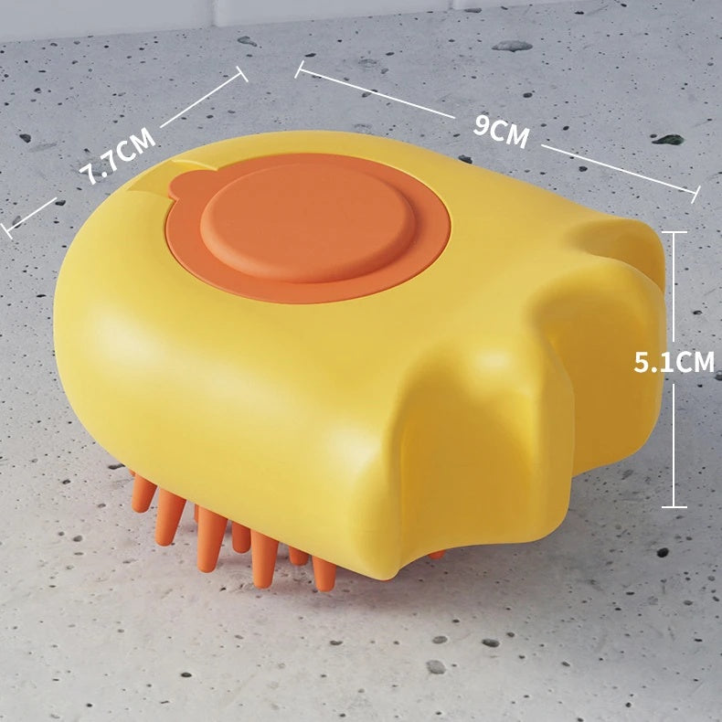 Pet Bath and Massage Brush with Shampoo Box Grooming Comb
