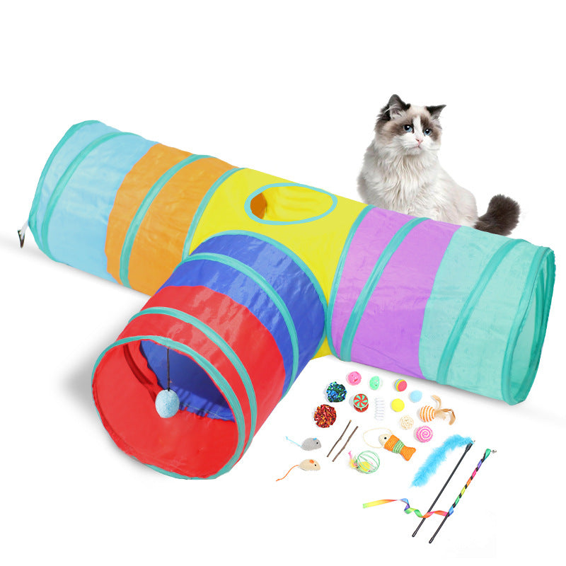 Foldable Pet Tunnel Interactive Climbing Toy