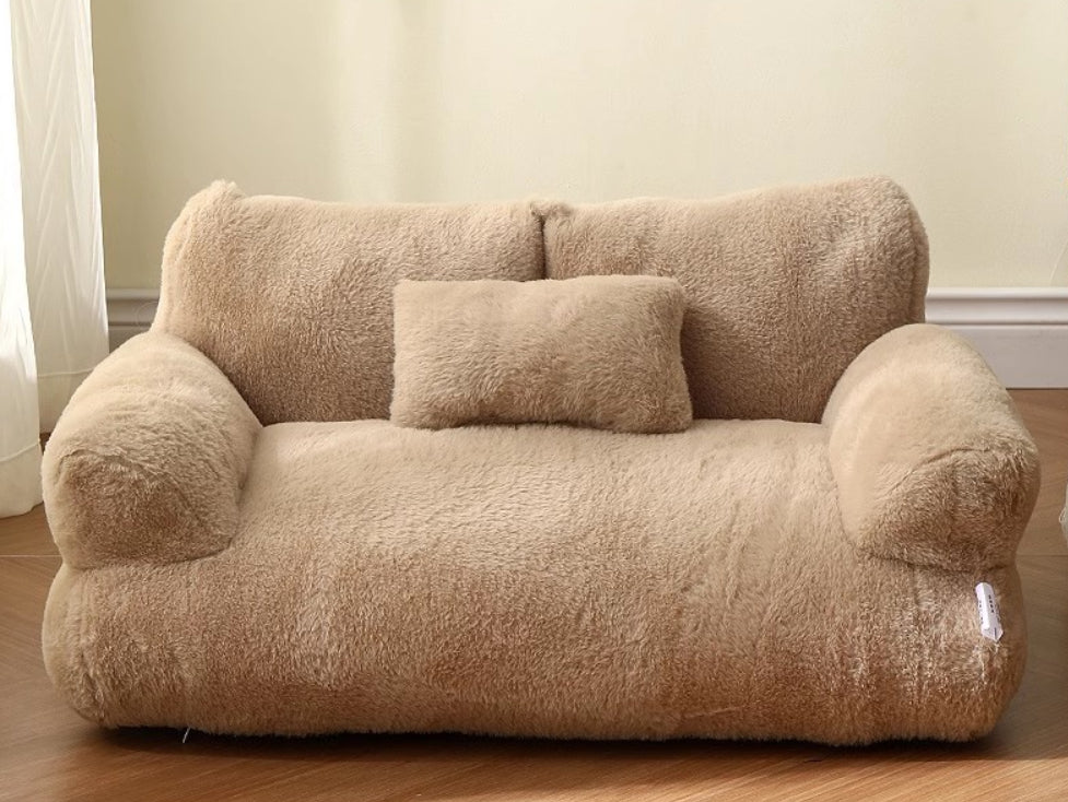 Luxury Plush Pet Bed Sofa Style Winter Warm Nest