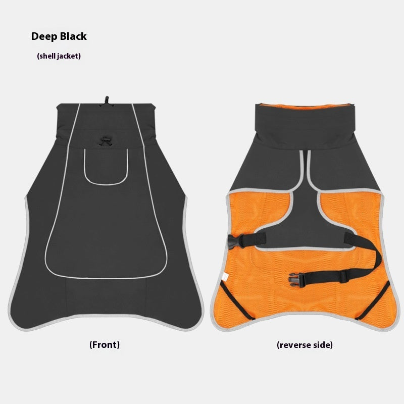 Waterproof Rainproof Pet Shell Jacket Dual-Use Trench Coat