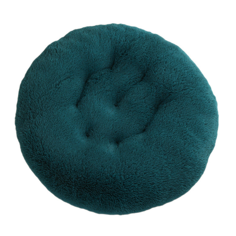 Round Plush Pet Mat Warm Soft Sleeping Bed
