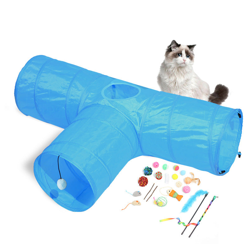 Foldable Pet Tunnel Interactive Climbing Toy