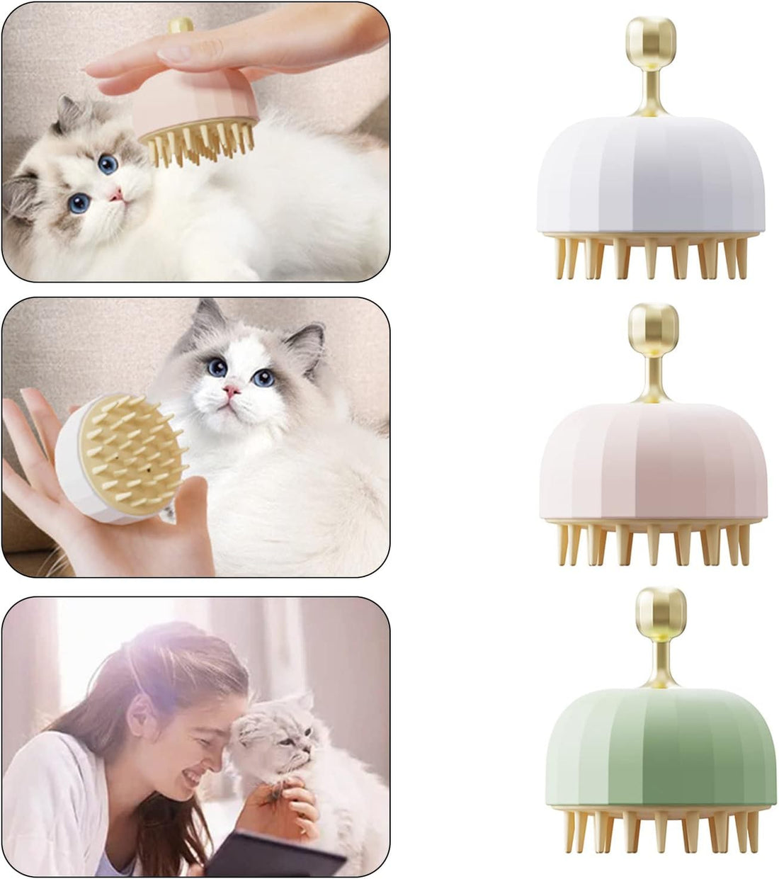 Pet Bath and Massage Brush Shampoo Grooming Tool