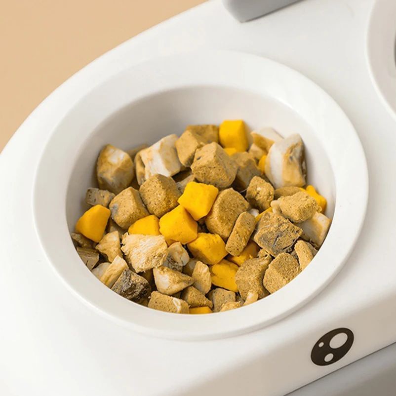 Duck Design Pet Double Bowl Food And Water Feeding Tray