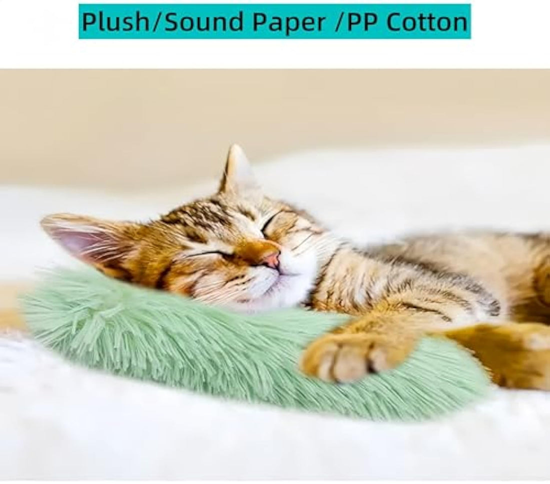 Interactive Pet Pillow Toys Soft Durable Crinkle Catnip Toys