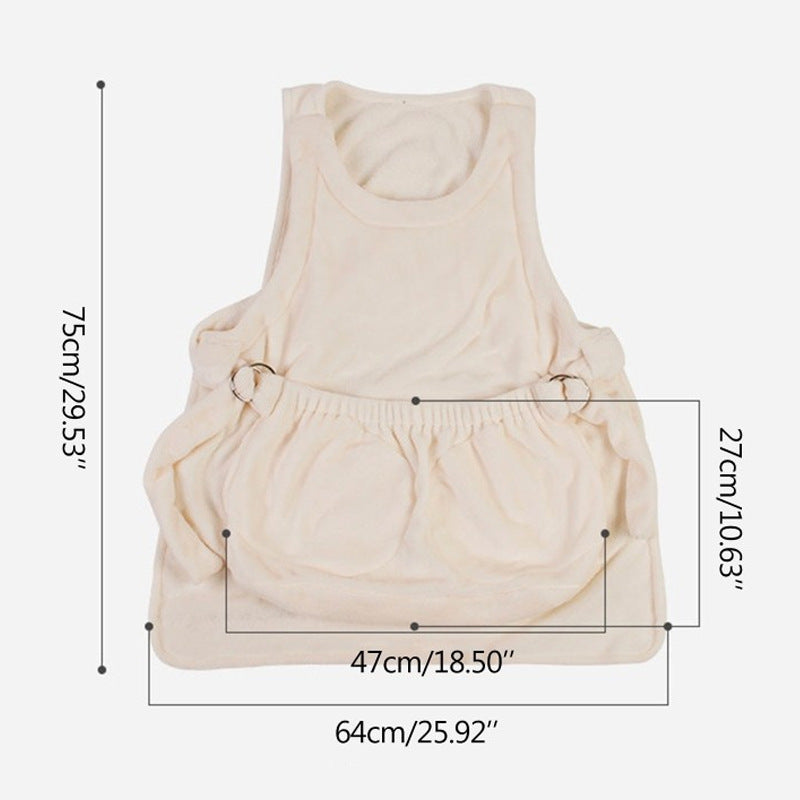 Portable Pet Carrier Apron For Small Pets Outdoor Travel