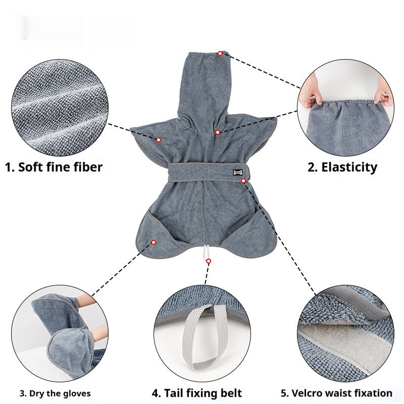 Pet Cotton Bath Towel Highly Absorbent Quick-Drying