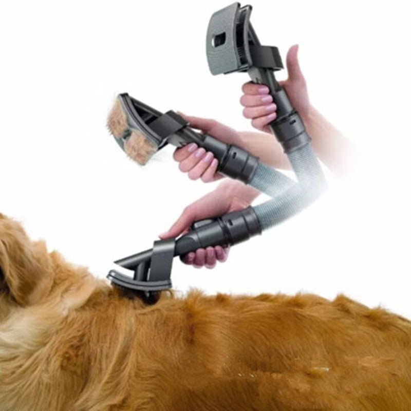Pet Grooming Brush Tool With Vacuum Cleaner Attachment