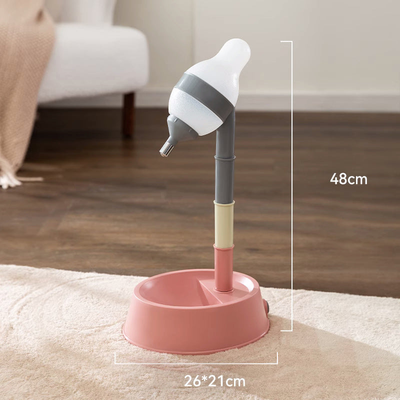Adjustable Standing Pet Water Dispenser With Detachable Pole