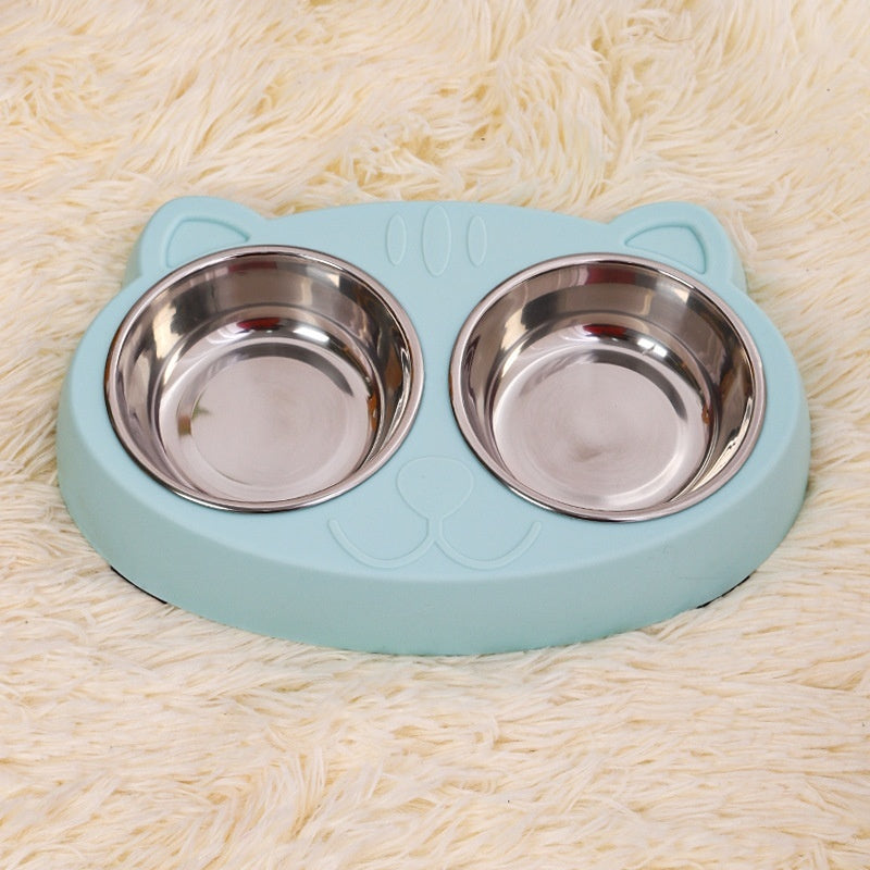 Pet Drinking Water And Food Bowl Rice Dish