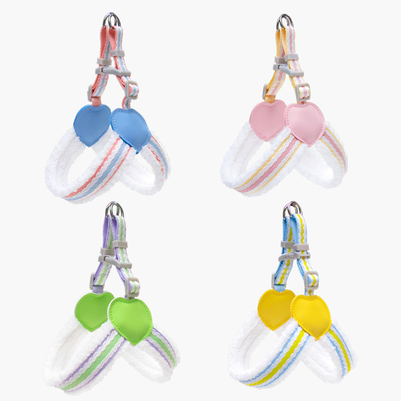Summer Breathable Pet Chest Vest Leash Soft Adjustable Walking Harness