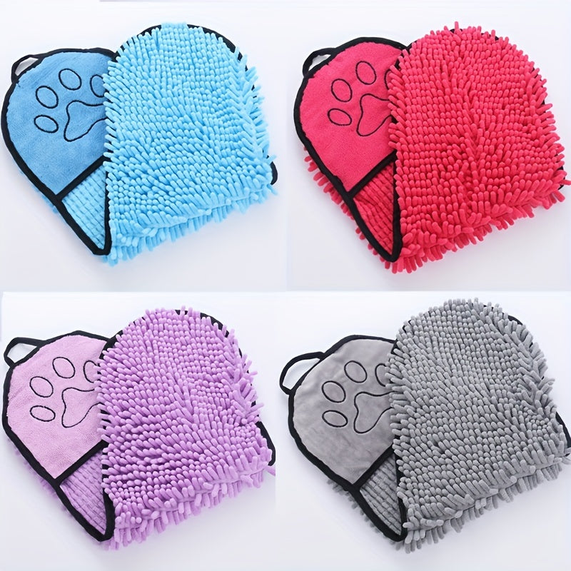 Super Absorbent Microfiber Pet Towel Quick-Dry Washable with Hand Pockets