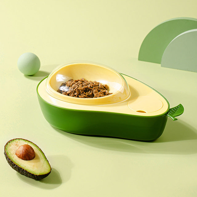 Avocado Shape Pet Automatic Water Bottle Slow Feeding Bowl