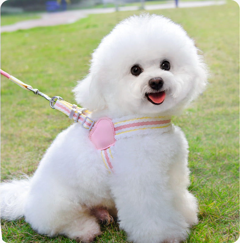 Summer Breathable Pet Chest Vest Leash Soft Adjustable Walking Harness