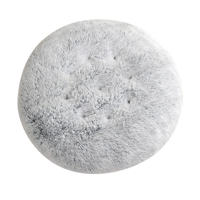 Round Plush Pet Mat Warm Soft Sleeping Bed