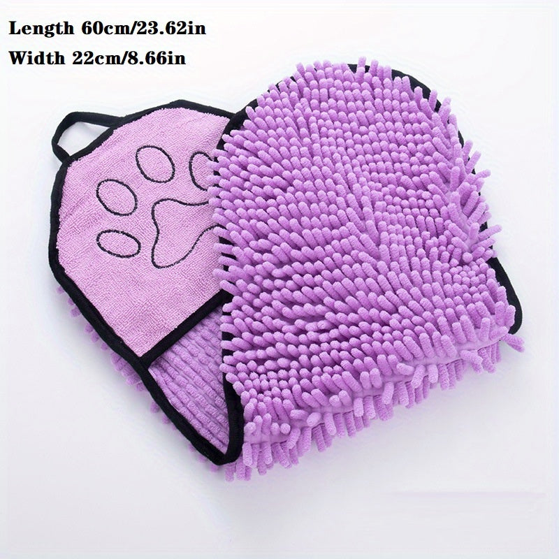 Super Absorbent Microfiber Pet Towel Quick-Dry Washable with Hand Pockets