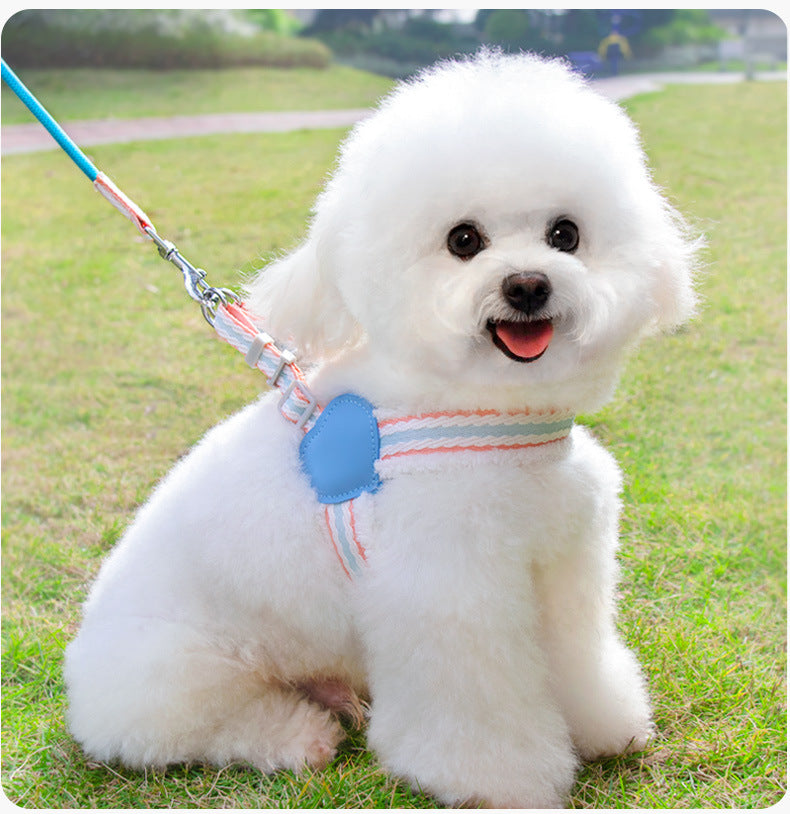 Summer Breathable Pet Chest Vest Leash Soft Adjustable Walking Harness