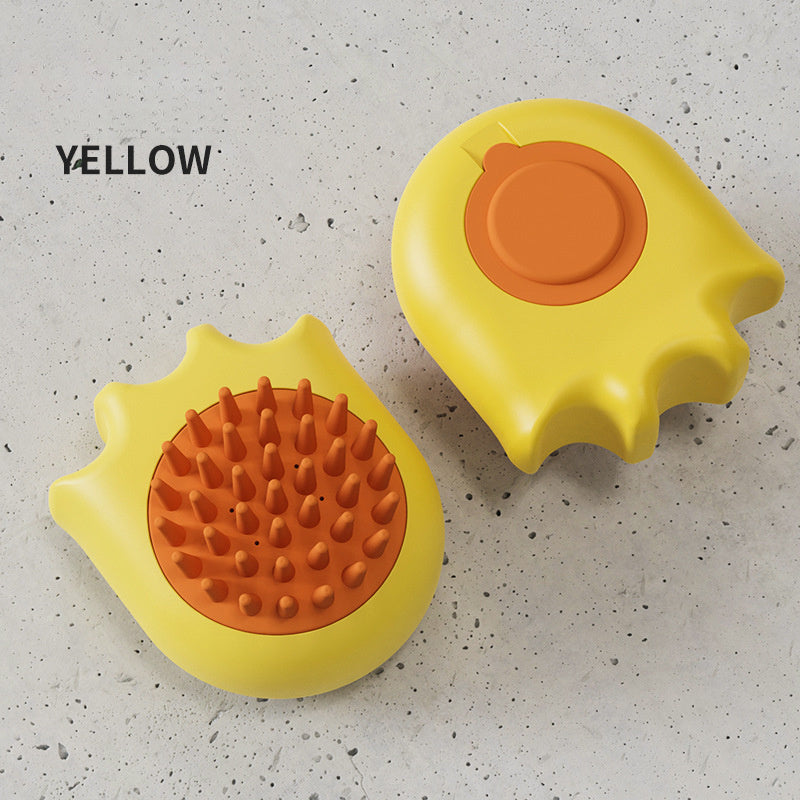 Pet Bath and Massage Brush with Shampoo Box Grooming Comb