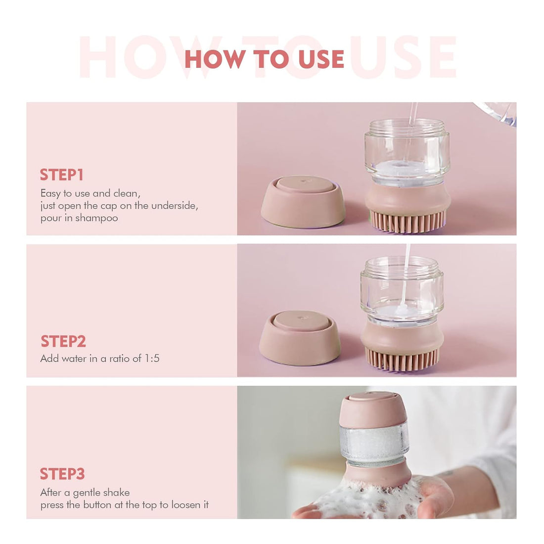 Pet Bath Brush Silicone Grooming Brush