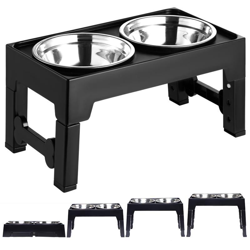 Elevated Pet Feeding Bowl With Neck Protection Anti Tumble Design