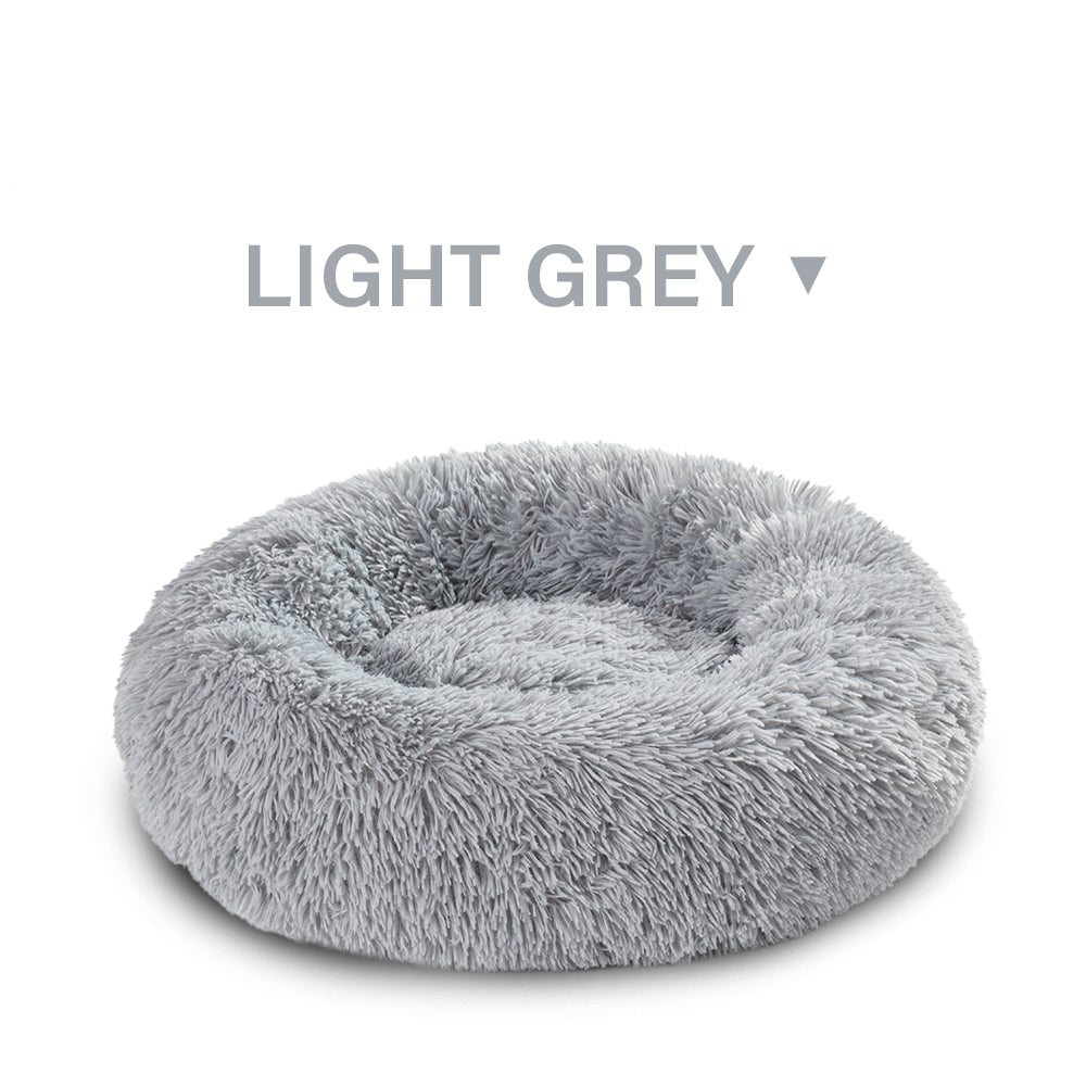 Washable Round Pet Bed Soft Doughnut Cushion For Medium Pets