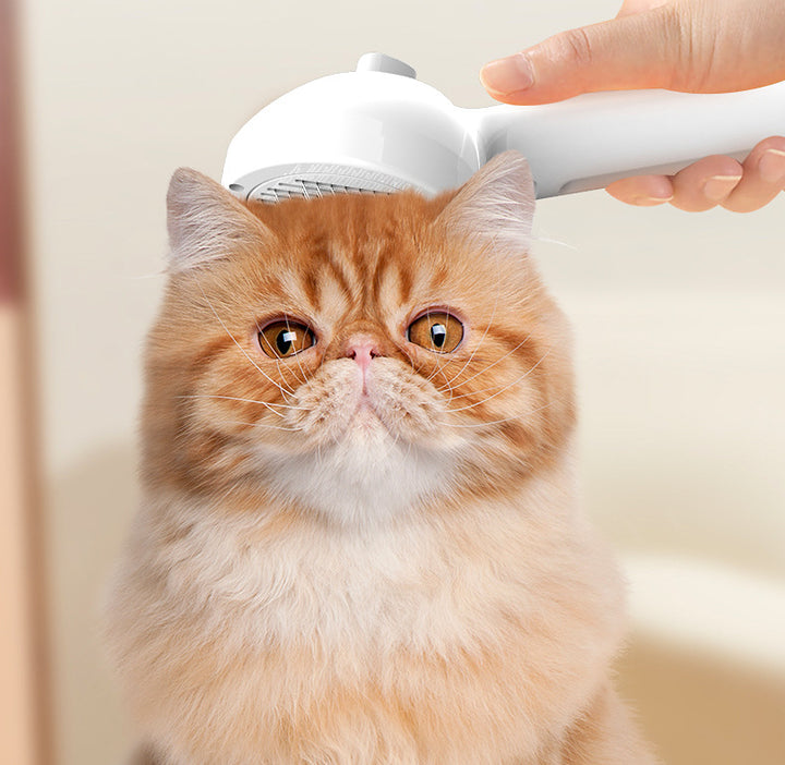 Self-Cleaning Pet Grooming Comb With Hair Remover And Mist