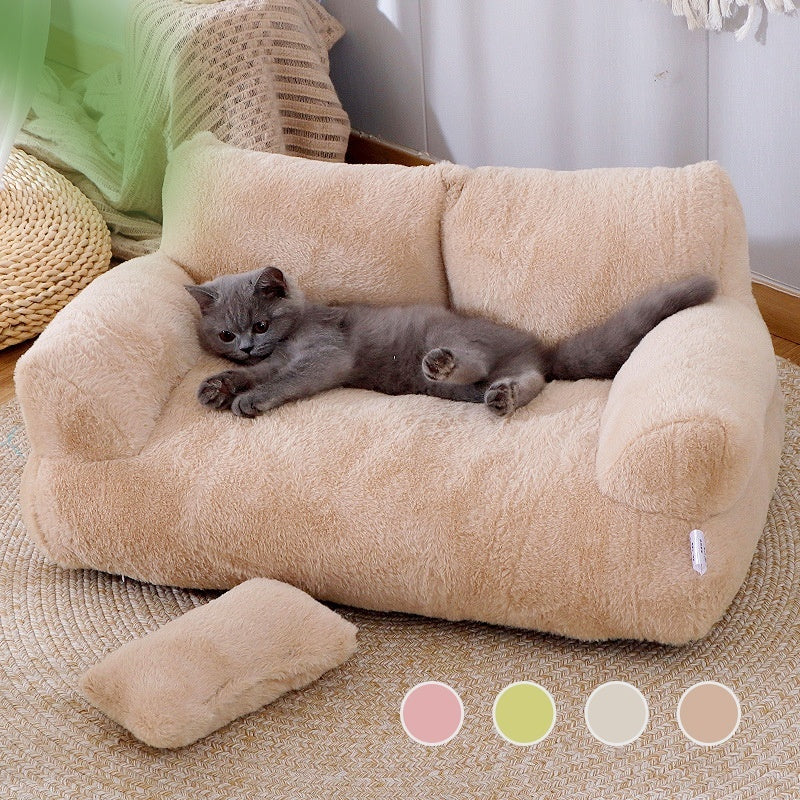 Luxury Plush Pet Bed Sofa Style Winter Warm Nest