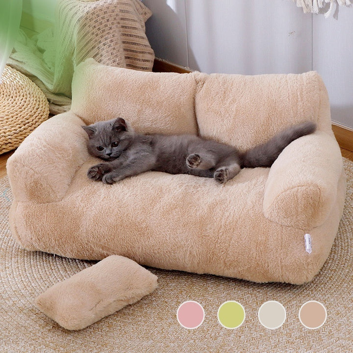 Luxury Plush Pet Bed Sofa Style Winter Warm Nest