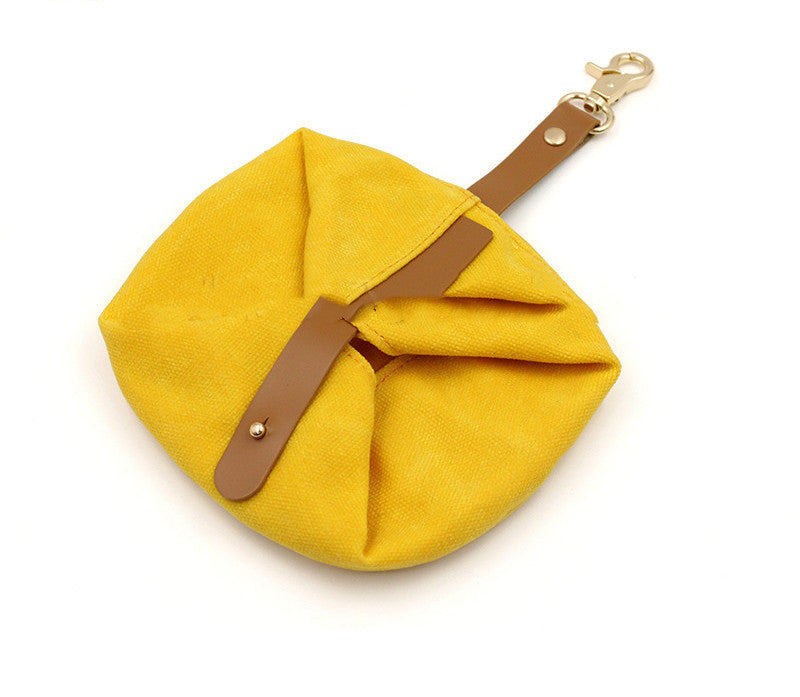 Portable Folding Pet Bowl Canvas Travel Feeding Water Dish