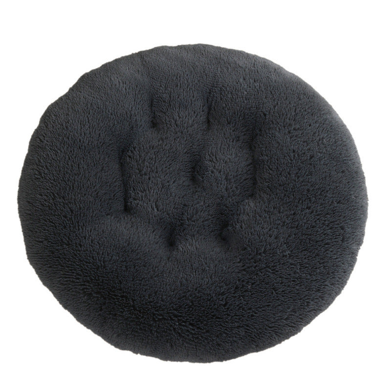 Round Plush Pet Mat Warm Soft Sleeping Bed
