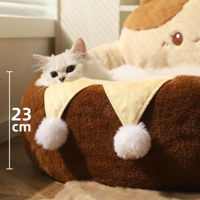 Pet Round Sofa Bed Cushion Soft Warm Mattress For Comfort