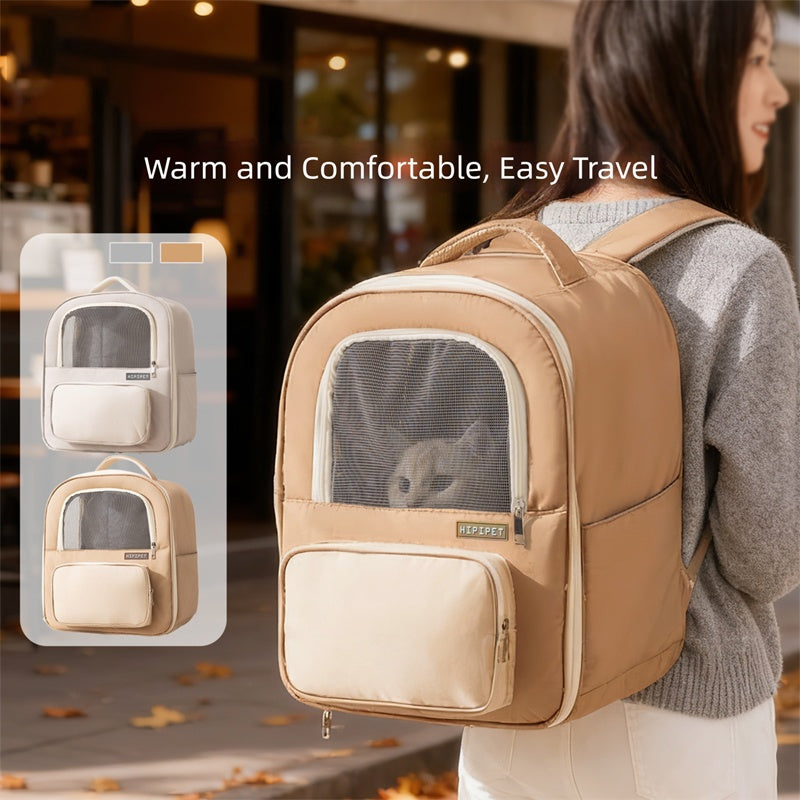 Breathable Pet Travel Backpack Comfortable Mesh Window Carrier