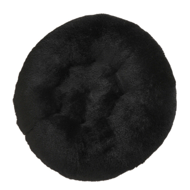 Round Plush Pet Mat Warm Soft Sleeping Bed
