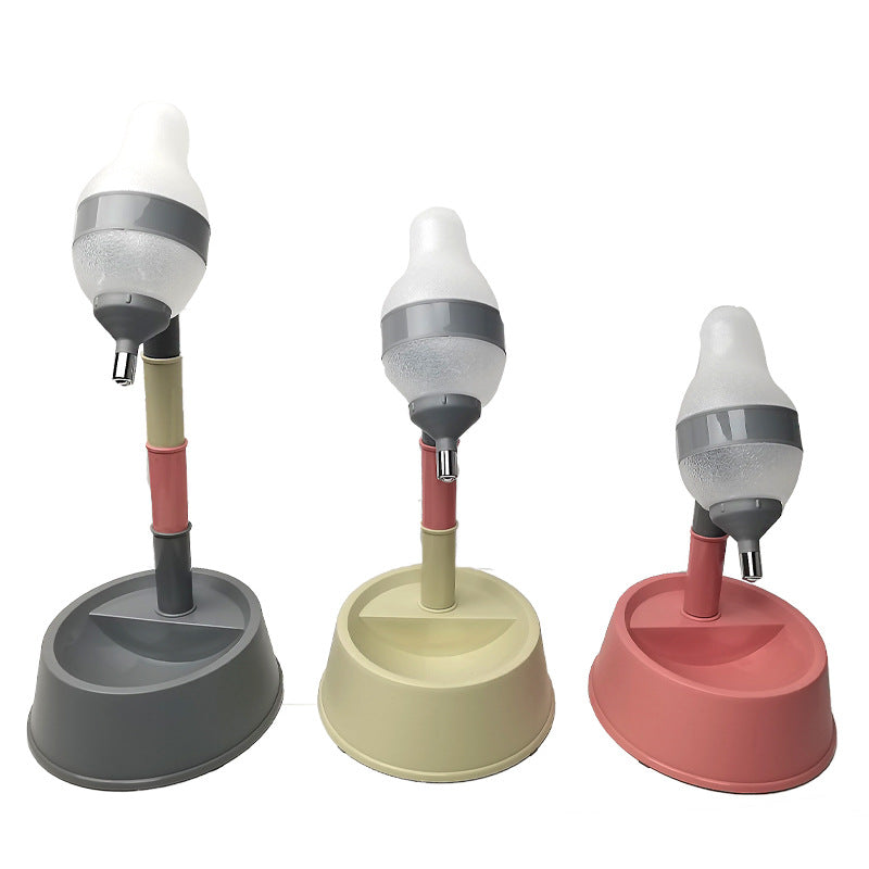 Adjustable Standing Pet Water Dispenser With Detachable Pole