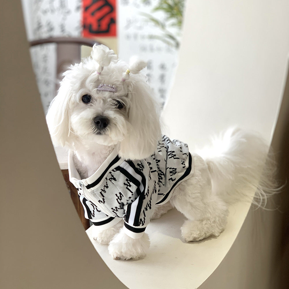 Autumn Winter Pet Jacket Zippered Warm Coat