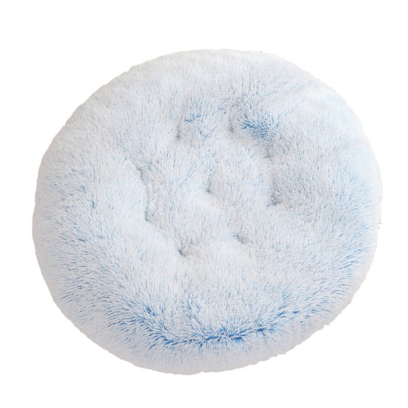 Round Plush Pet Mat Warm Soft Sleeping Bed
