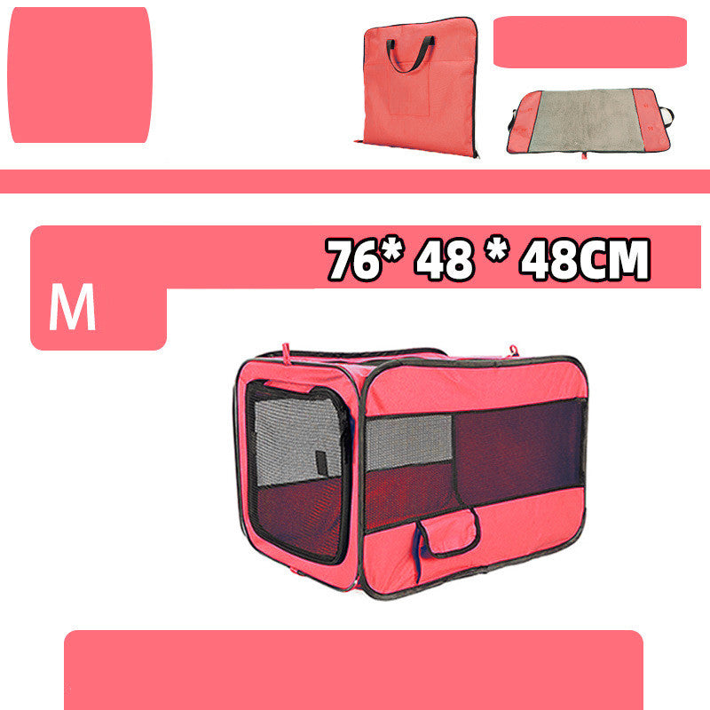 Portable Folding Pet Travel Carrier Bag With Safety Zippers