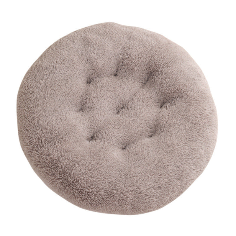 Round Plush Pet Mat Warm Soft Sleeping Bed