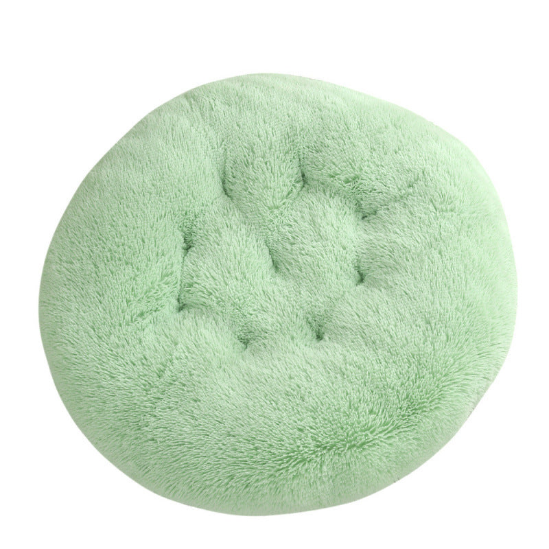 Round Plush Pet Mat Warm Soft Sleeping Bed