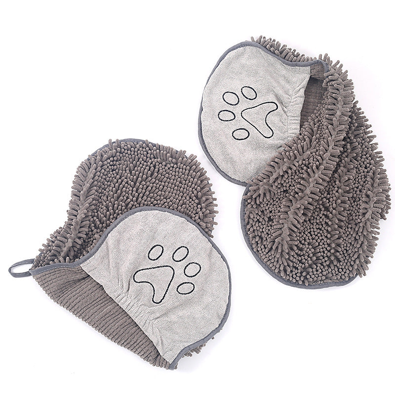 Pet Chenille Bath Towel Soft Absorbent Pet Towel
