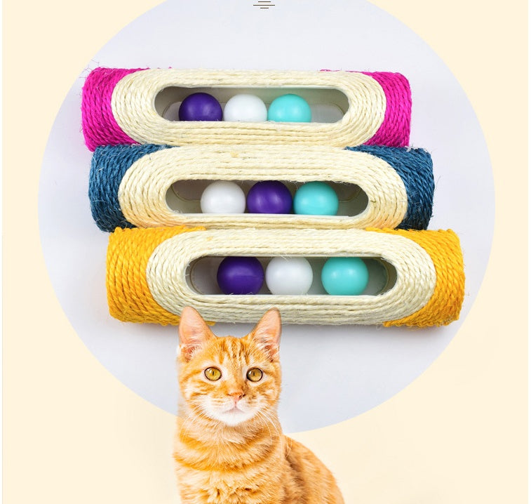Long Sisal Drum Pet Chew Toy Set of Three