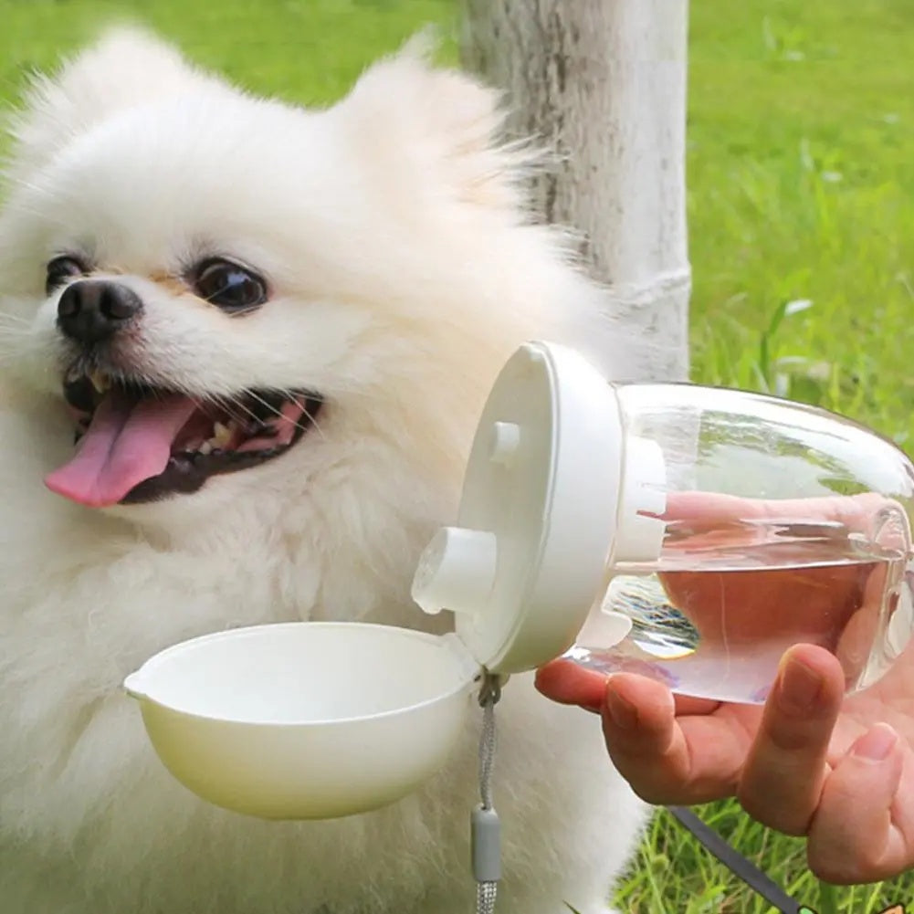 Portable Pet Water Bottle Travel Drinking Cup With Lanyard