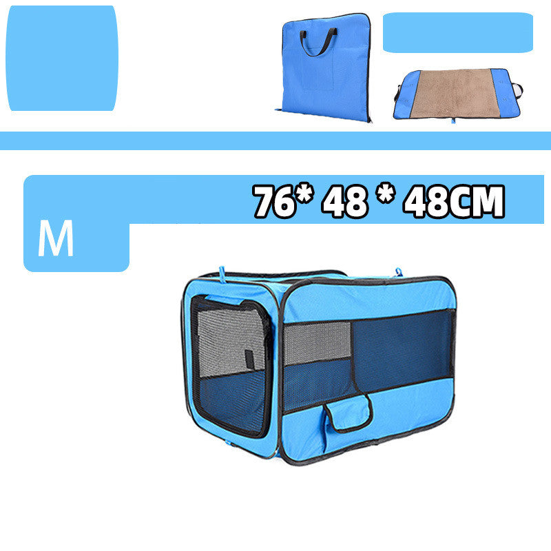 Portable Folding Pet Travel Carrier Bag With Safety Zippers